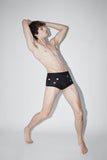 WE ARE SPASTOR BLACK BOXER BRIEF W/ HOLES