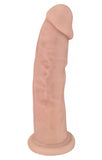 8 Inch Fleshstixxx Moldable Silicone Dildo w/o Balls - light tone