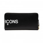 Comme des Garçons Huge Logo Zip Around Travel Wallet (Black)