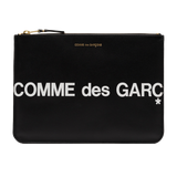 Comme des Garçons Huge Logo Zip Pouch Wallet (Black)