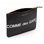 Comme des Garçons Huge Logo Zip Pouch Wallet (Black)