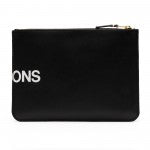 Comme des Garçons Huge Logo Zip Pouch Wallet (Black)