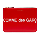 Comme des Garçons Huge Logo Zip Pouch Wallet (Red)