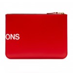 Comme des Garçons Huge Logo Zip Pouch Wallet (Red)