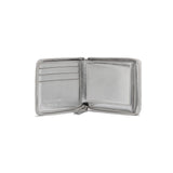 COMME DES GARÇONS SILVER MEDIUM ZIP WALLET