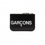 Comme des Garçons Huge Logo Small Zip Pouch Wallet (Black)