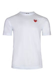 COMME des GARÇONS PLAY RED HEART ON WHITE T-SHIRT