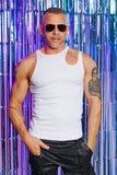 K.NGSLEY "ROMAIN" TANK TOP WHITE