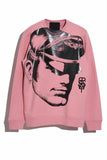 TOM OF FINLAND x WE ARE SPASTOR BIKER HEAD SWEATSHIRT - PINK