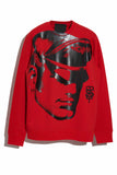 TOM OF FINLAND x WE ARE SPASTOR BIKER HEAD SWEATSHIRT - RED