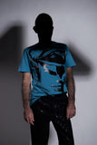 TOM OF FINLAND x WE ARE SPASTOR BIKER HEAD TEE - SEA BLUE