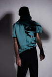 TOM OF FINLAND x WE ARE SPASTOR BIKER HEAD TEE - EMERALD