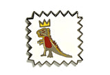 JEAN-MICHEL BASQUIAT CROWNED T-REX PIN