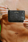 COMME DES GARÇONS EMBOSSED FOREST POUCH WALLET BLACK